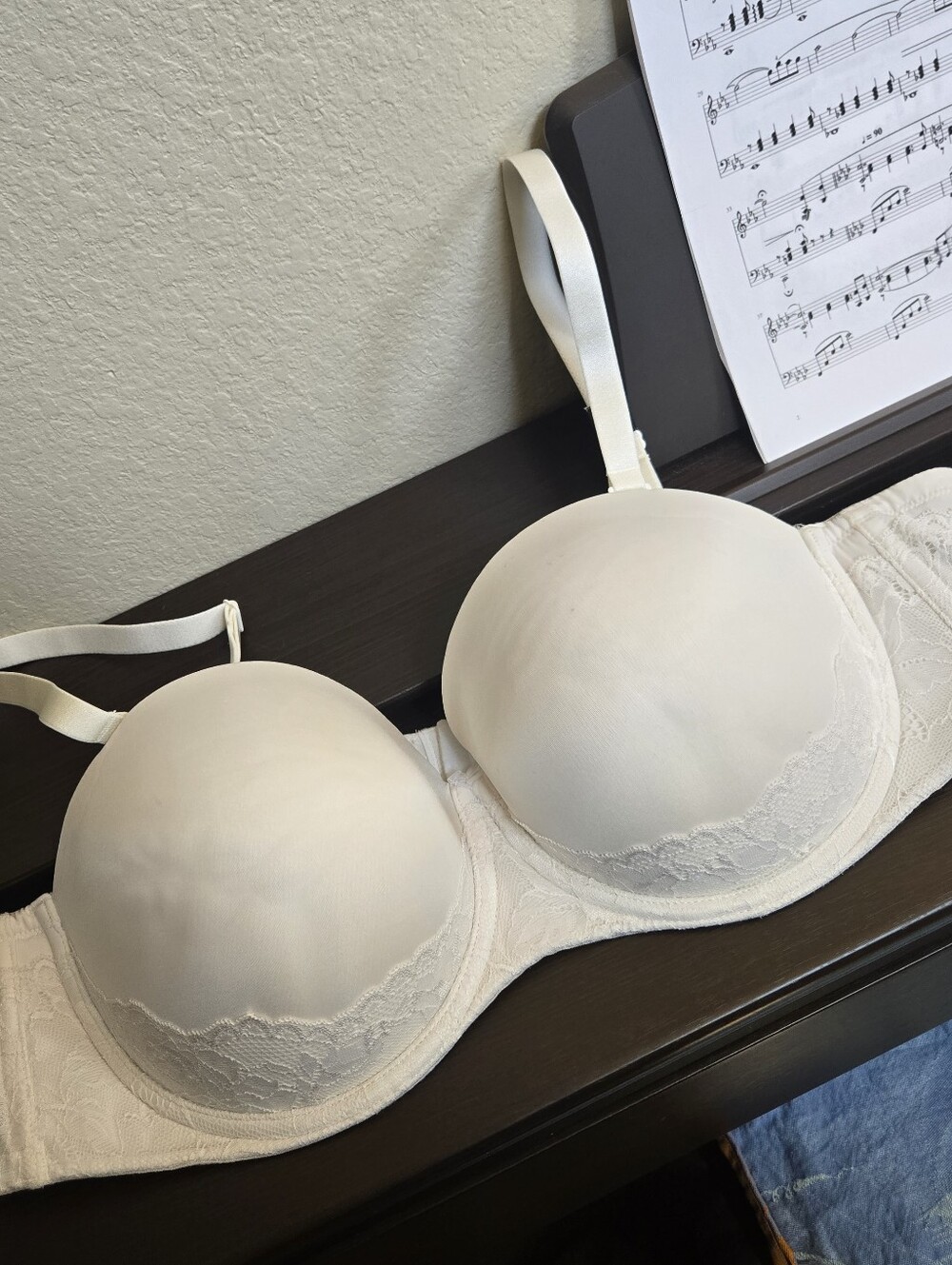 torrid curve white lace bra 46B